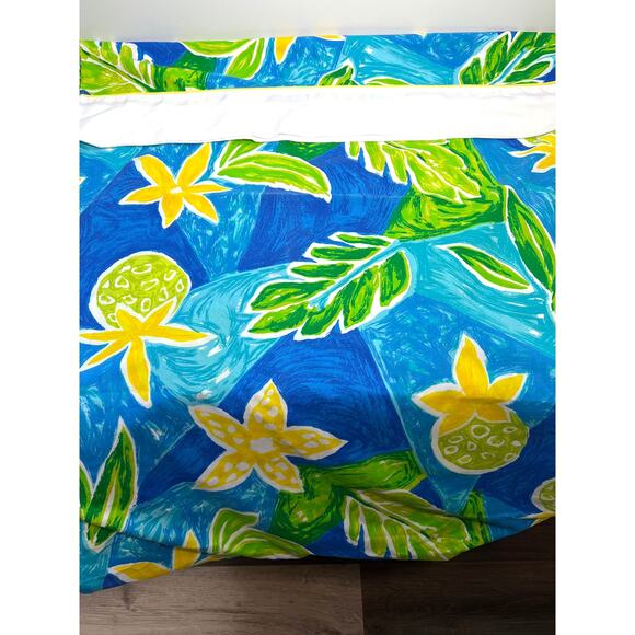 Vtg Fieldcrest Adrienne Vittadini Twin Sheet Set + Euro Shams Bright Tropical - Picture 5 of 9